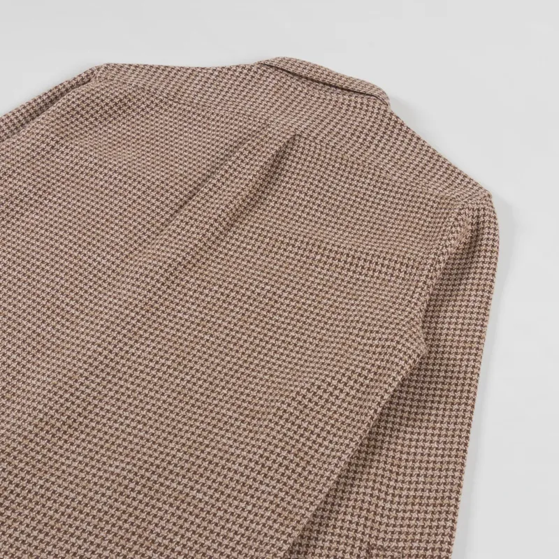 Portuguese Flannel Abstract Pied Poule Shirt Brown-3