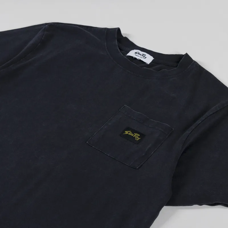 Stan Ray Patch Pocket T Shirt Washed Black-1