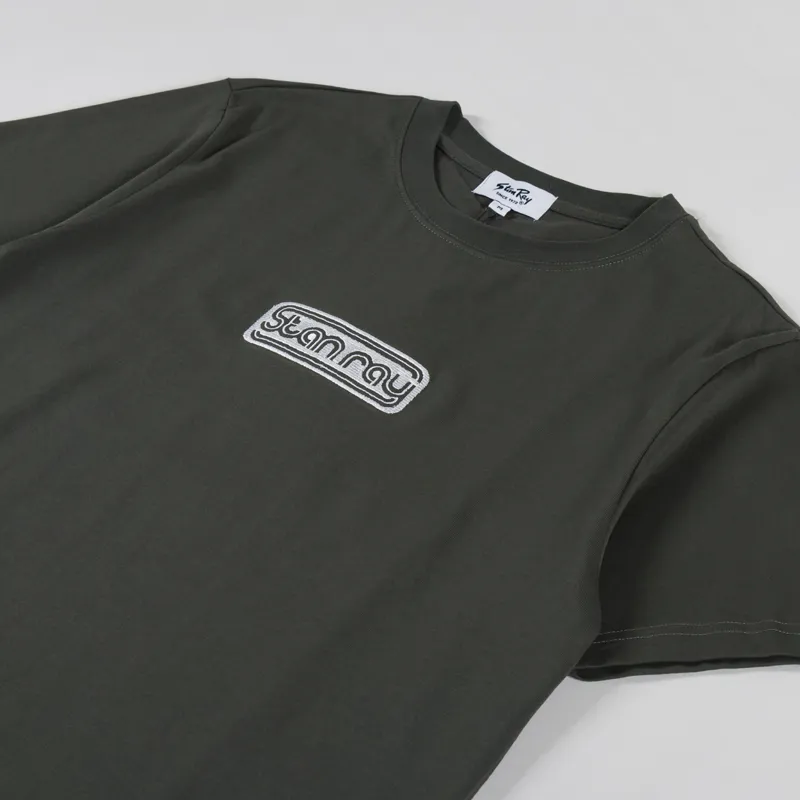 Stan Ray Moto Embroidery T Shirt Washed Black-1