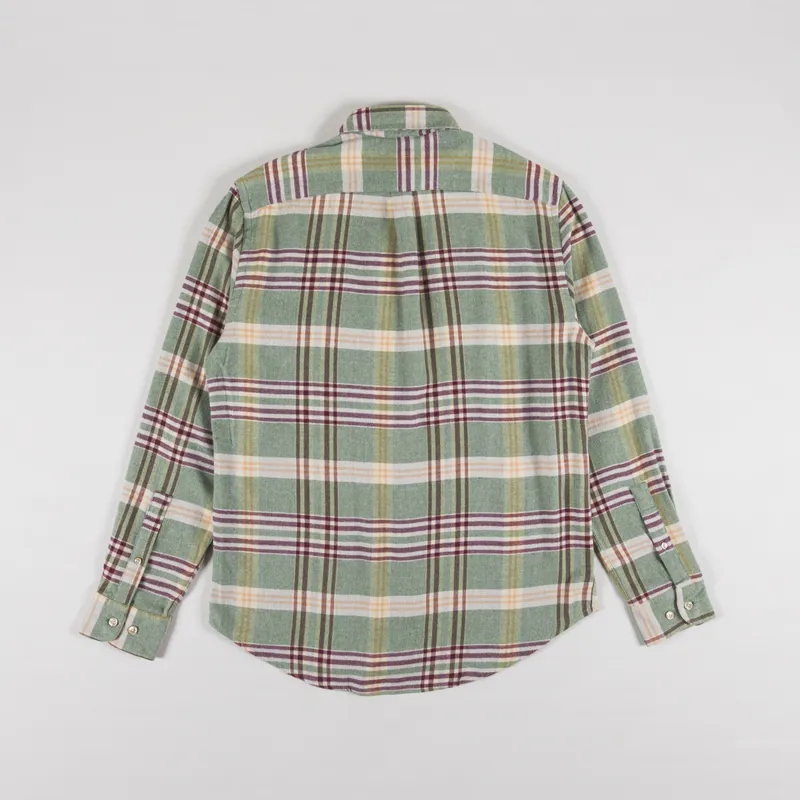 Portuguese Flannel Bottom Shirt Green White Red-1