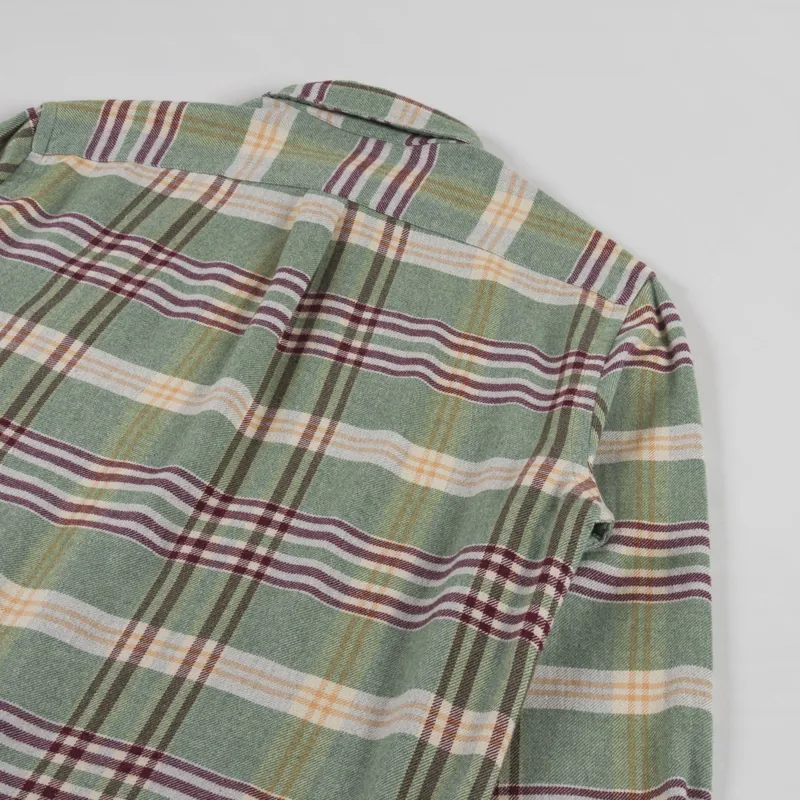 Portuguese Flannel Bottom Shirt Green White Red-3