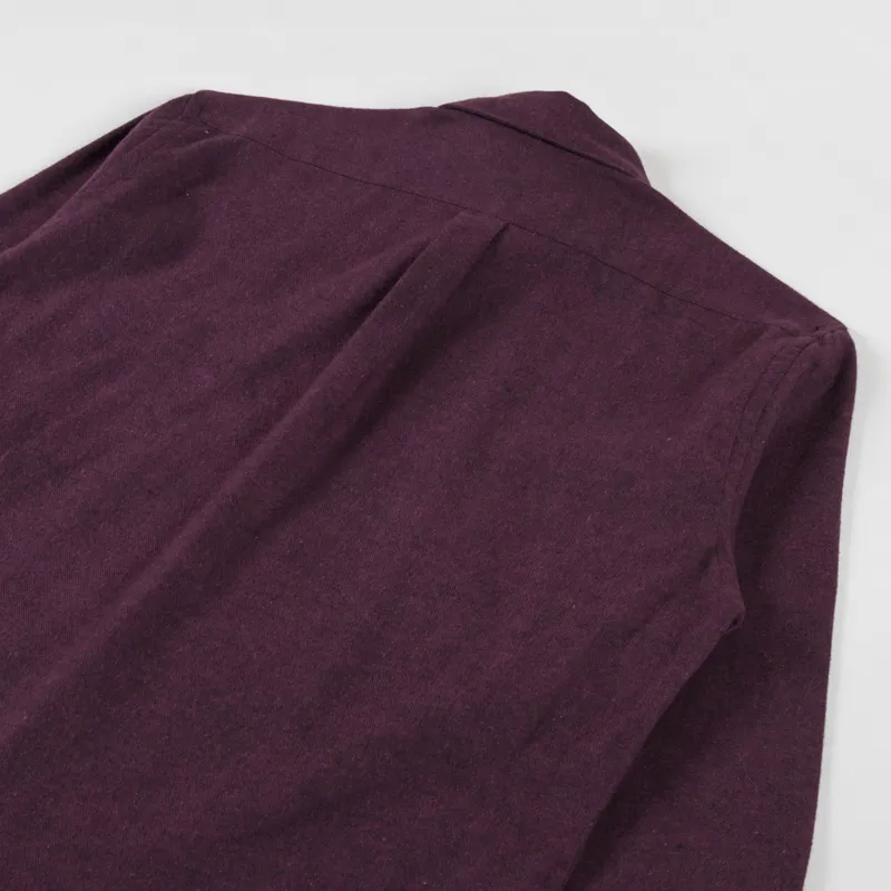 Portuguese Flannel Teca Shirt Bordeaux-2