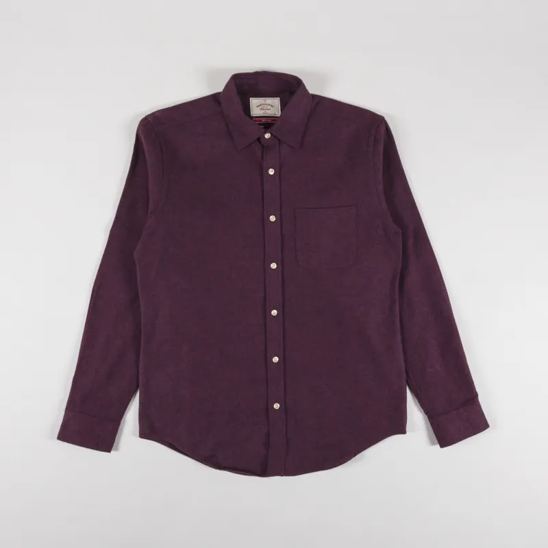 Portuguese Flannel Teca Shirt Bordeaux