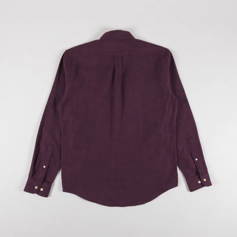 Portuguese Flannel Teca Shirt Bordeaux-1
