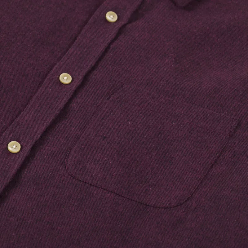 Portuguese Flannel Teca Shirt Bordeaux-5