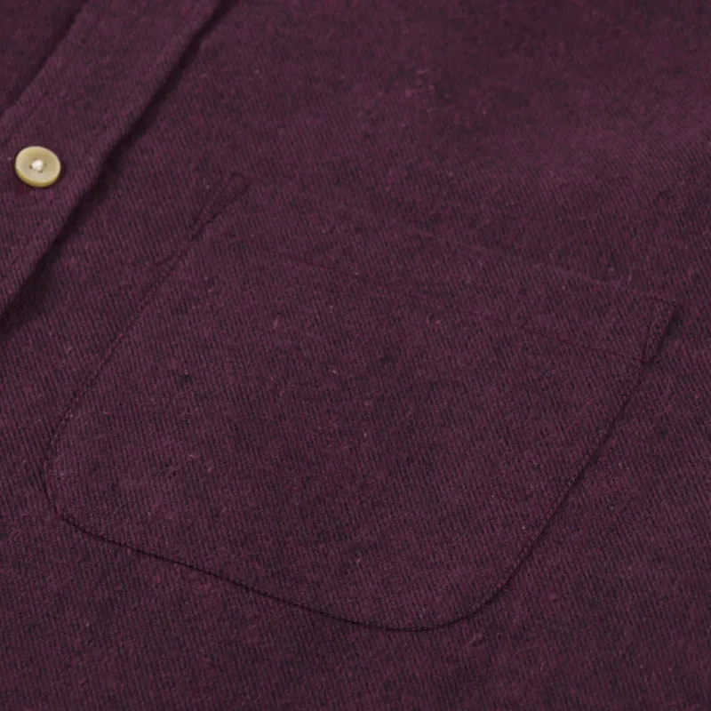 Portuguese Flannel Teca Shirt Bordeaux-4