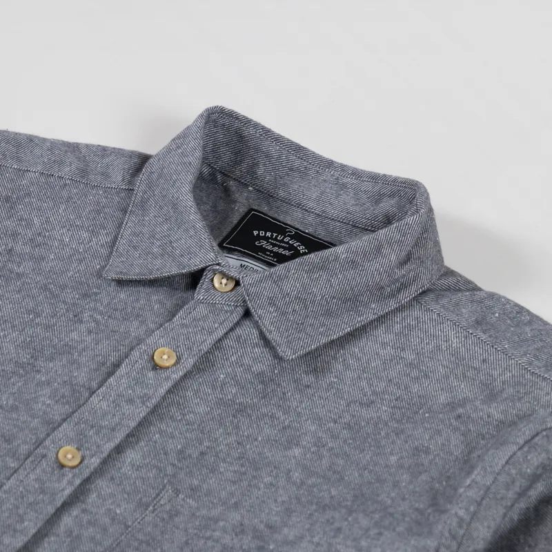 Portuguese Flannel Teca Shirt Light Grey-4