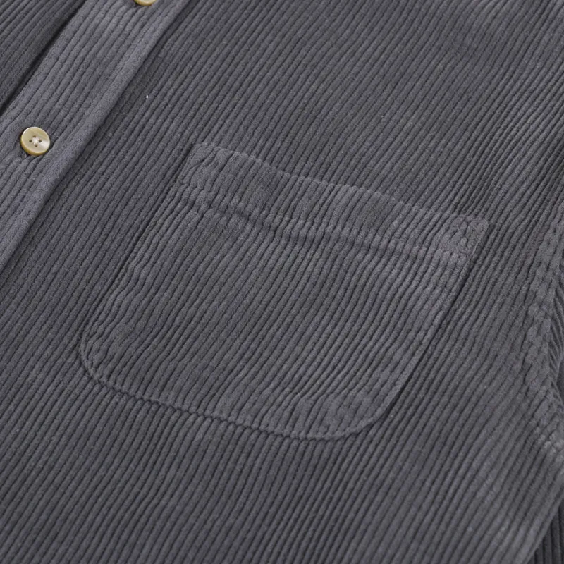 Portuguese Flannel Lobo Shirt Anthracite-6