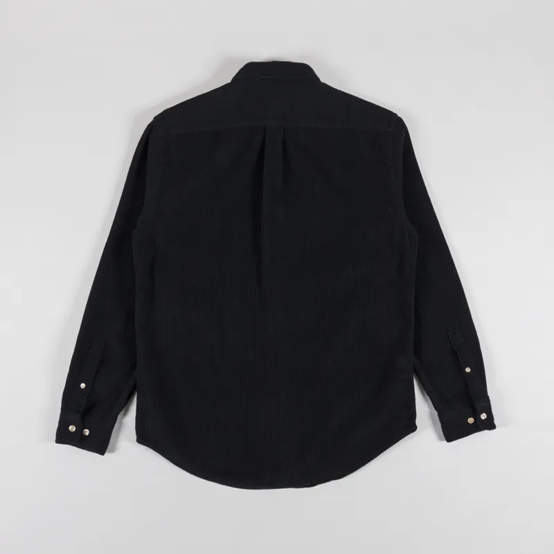 Portuguese Flannel Lobo Shirt Black-1