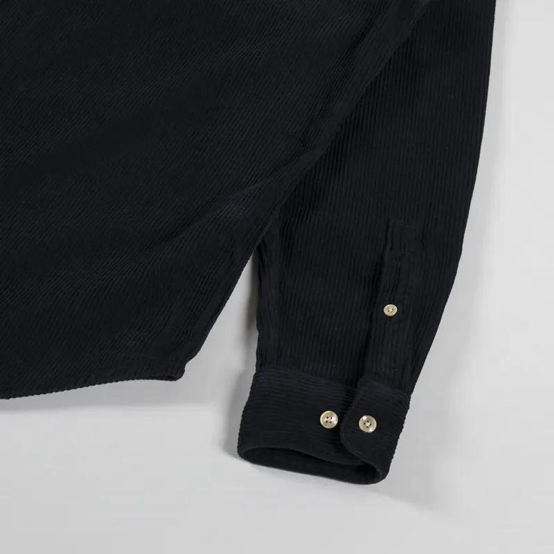 Portuguese Flannel Lobo Shirt Black-7