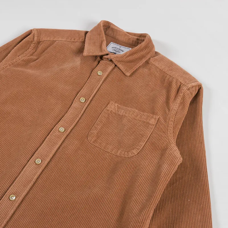 Portuguese Flannel Lobo Shirt Brick-2