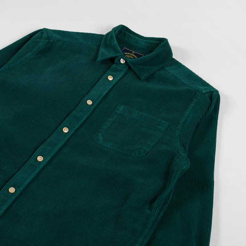 Portuguese Flannel Lobo Shirt Green-2