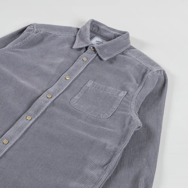 Portuguese Flannel Lobo Shirt Grey-2