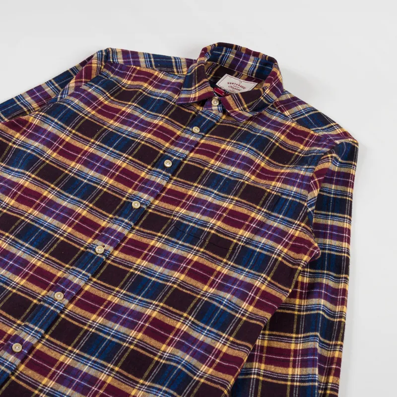 Portuguese Flannel Apollo Shirt Blue Bordeaux-2