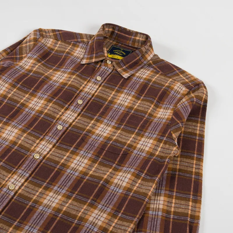 Portuguese Flannel Apollo Shirt Brown-2