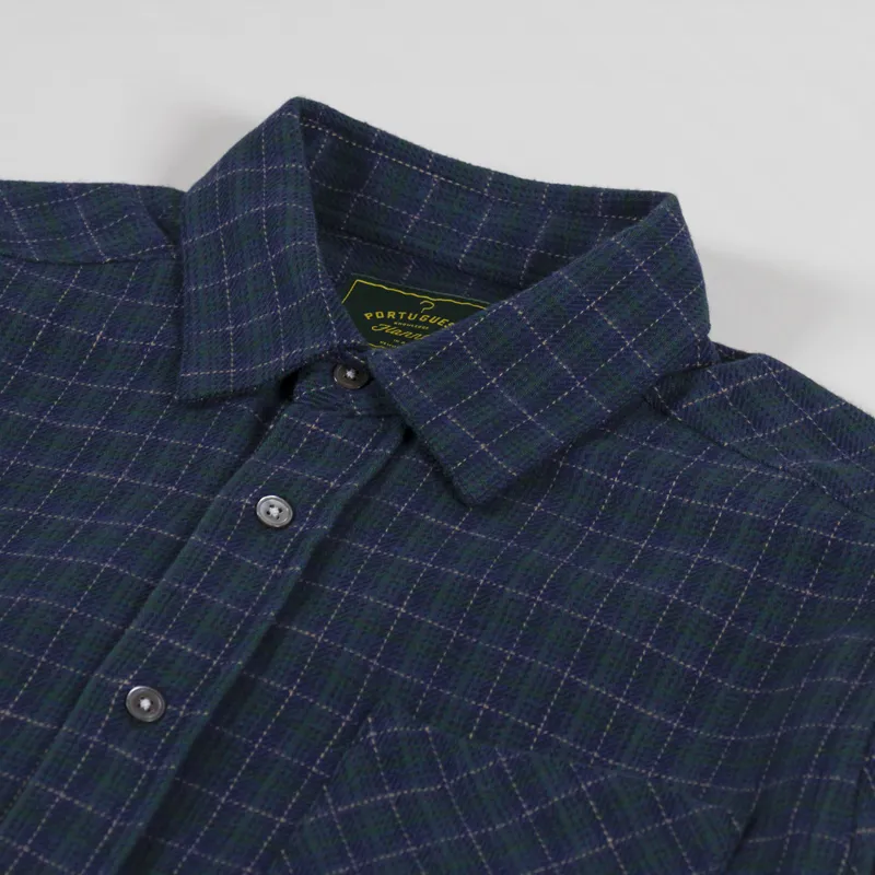 Portuguese Flannel Minerva Shirt Blueish-4