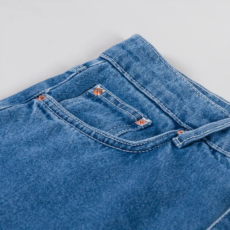 Stan Ray Wide 5 Shorts Mid Stone Denim-5