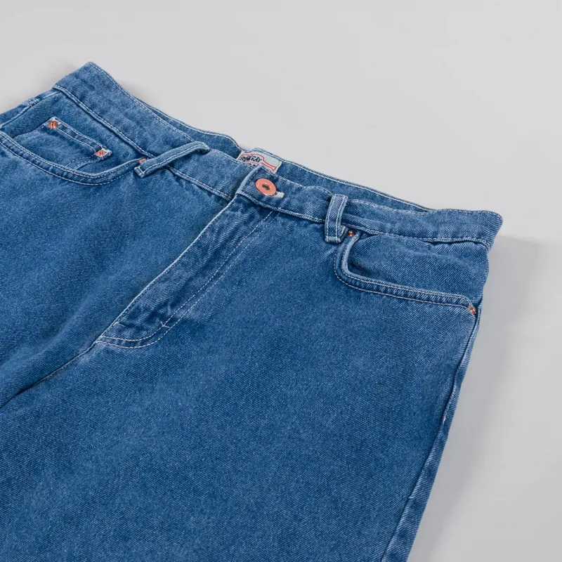 Stan Ray Wide 5 Shorts Mid Stone Denim-2