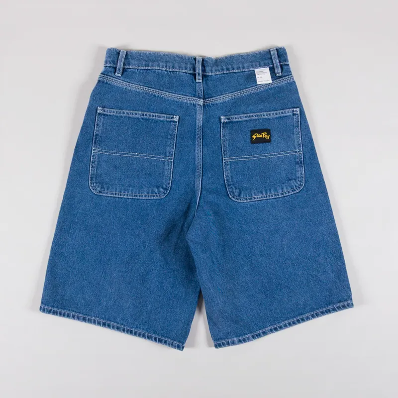 Stan Ray Wide 5 Shorts Mid Stone Denim-1