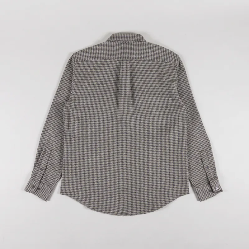 Portuguese Flannel Abstract Pied Poule Shirt Charcoal-1