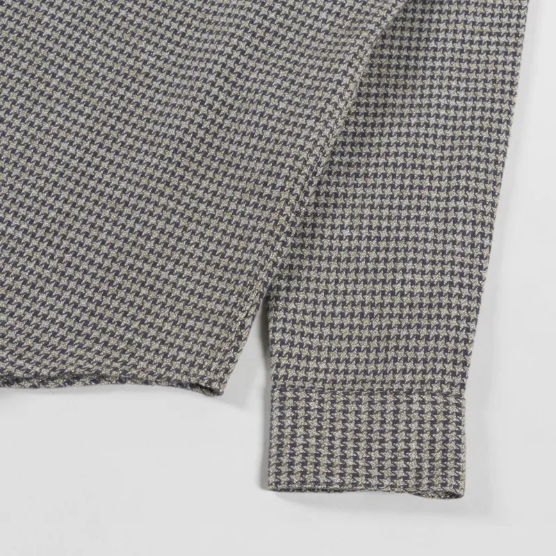 Portuguese Flannel Abstract Pied Poule Shirt Charcoal-7