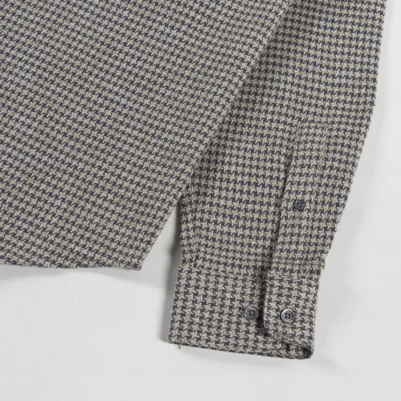 Portuguese Flannel Abstract Pied Poule Shirt Charcoal-8