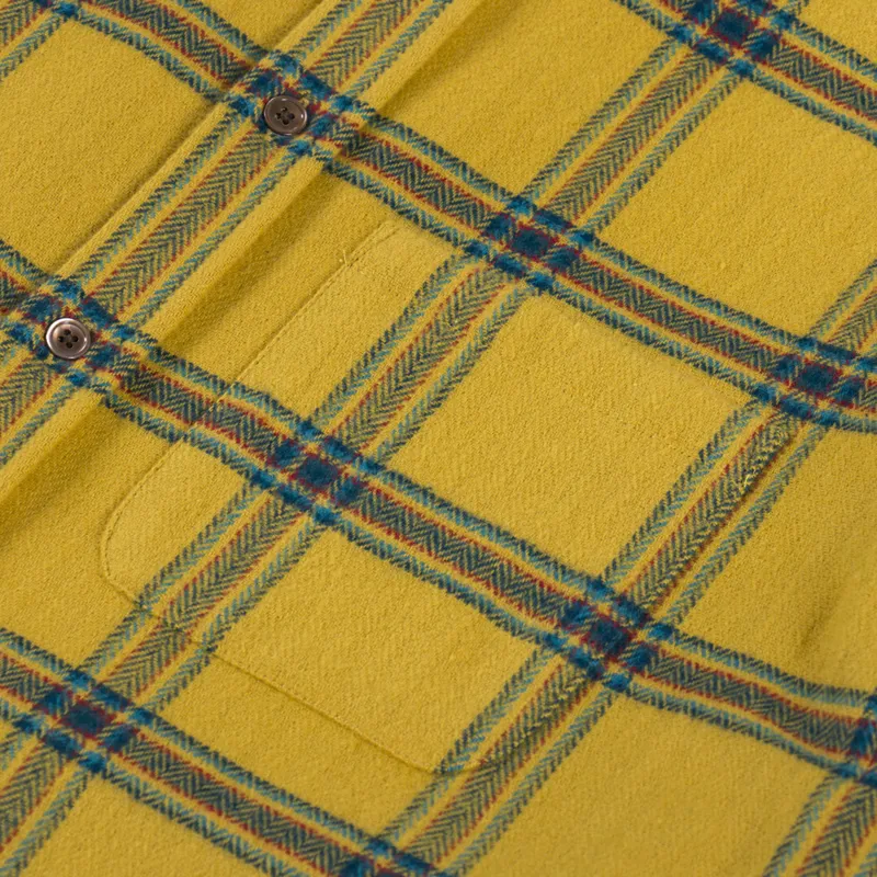 Portuguese Flannel Standard Plaid Shirt Yellow-6