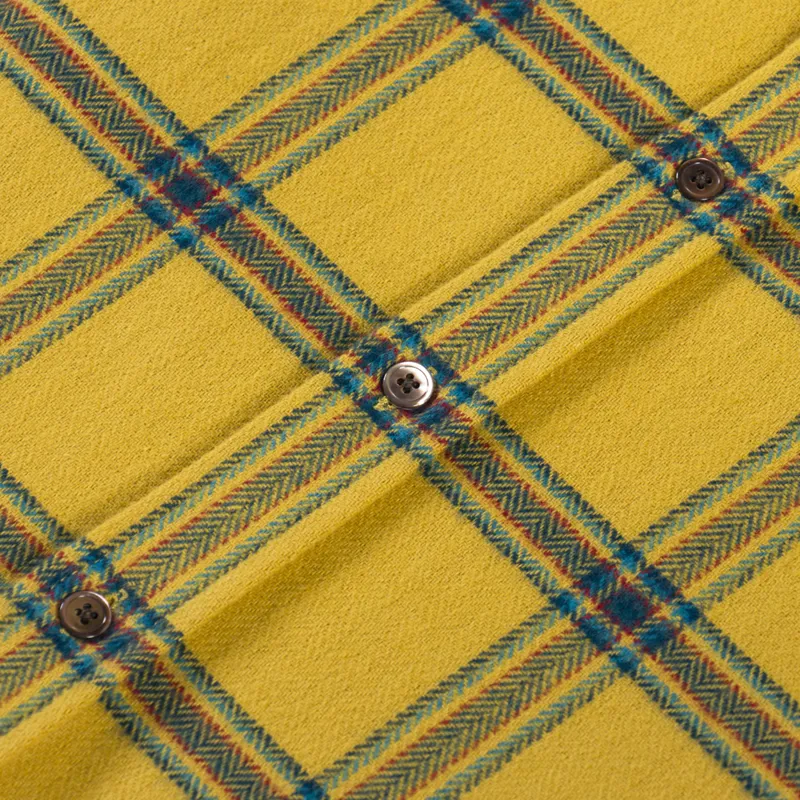Portuguese Flannel Standard Plaid Shirt Yellow-5