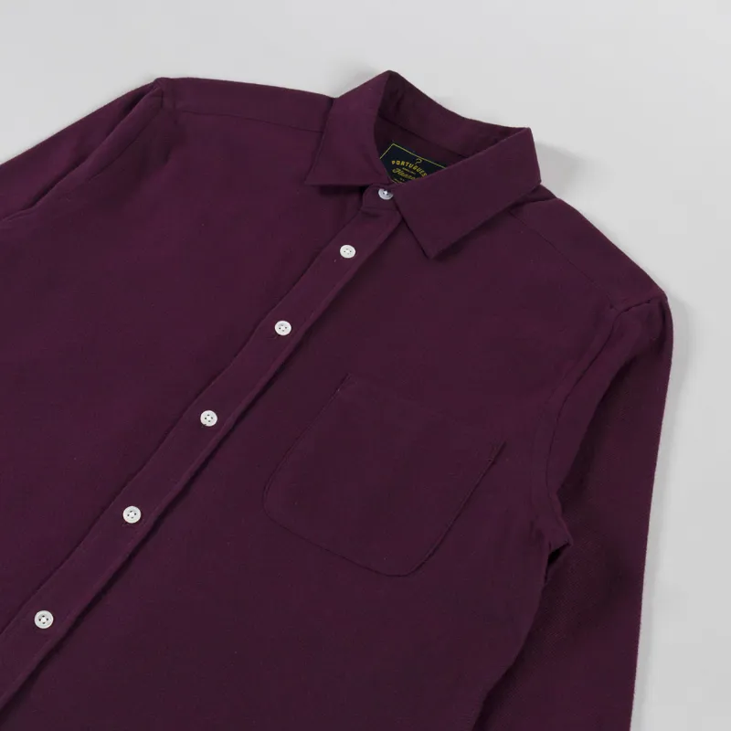 Portuguese Flannel Teca 2.0 Shirt Bordeaux-2