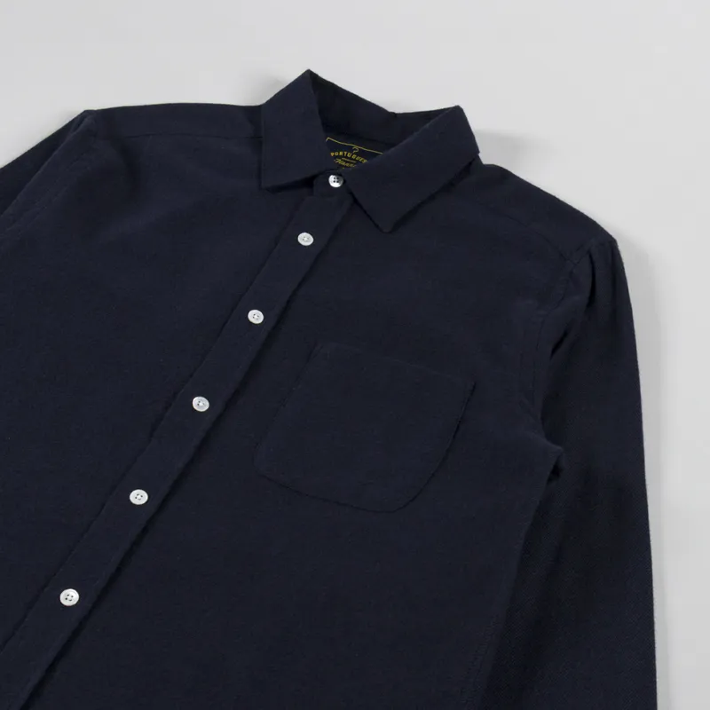 Portuguese Flannel Teca 2.0 Shirt Navy-2