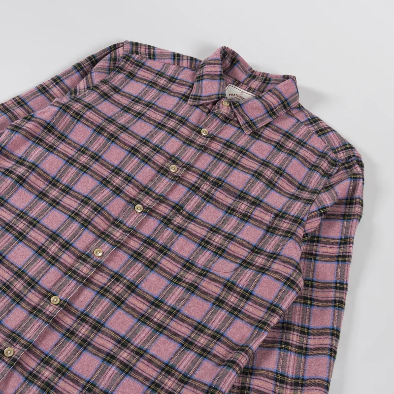 Portuguese Flannel Cais Shirt Rose-2