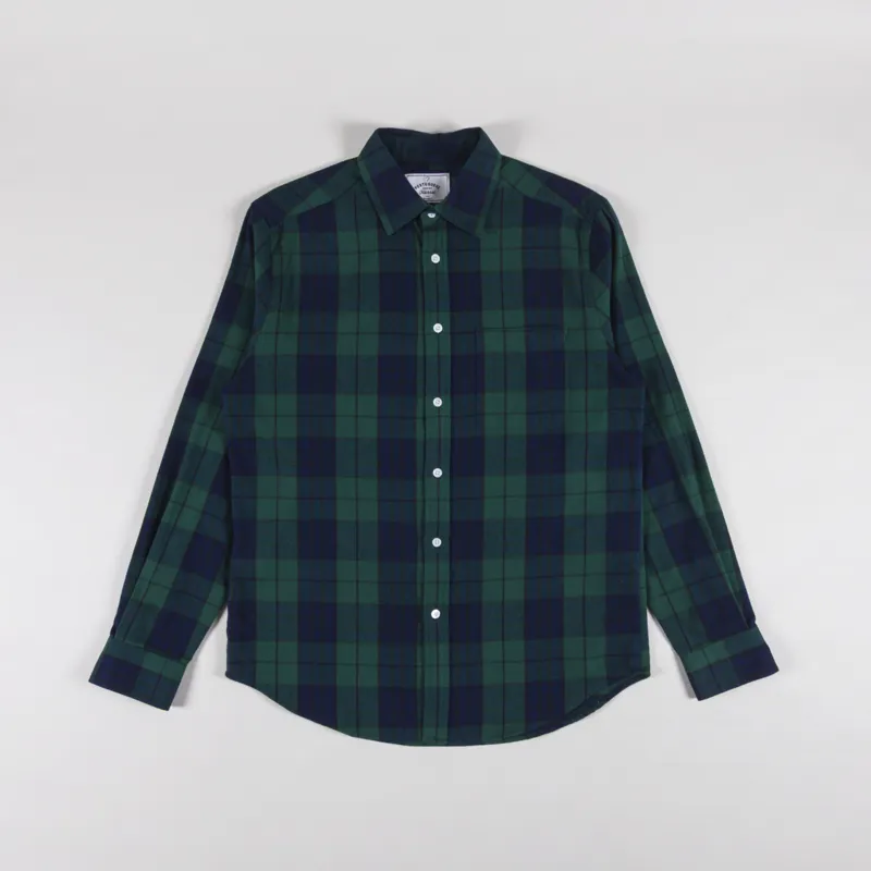 Portuguese Flannel Bonfim Shirt Green Navy
