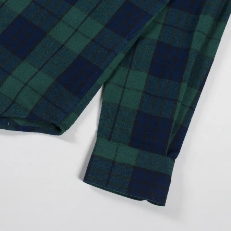 Portuguese Flannel Bonfim Shirt Green Navy-7