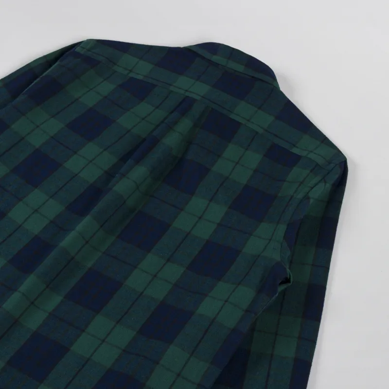Portuguese Flannel Bonfim Shirt Green Navy-3