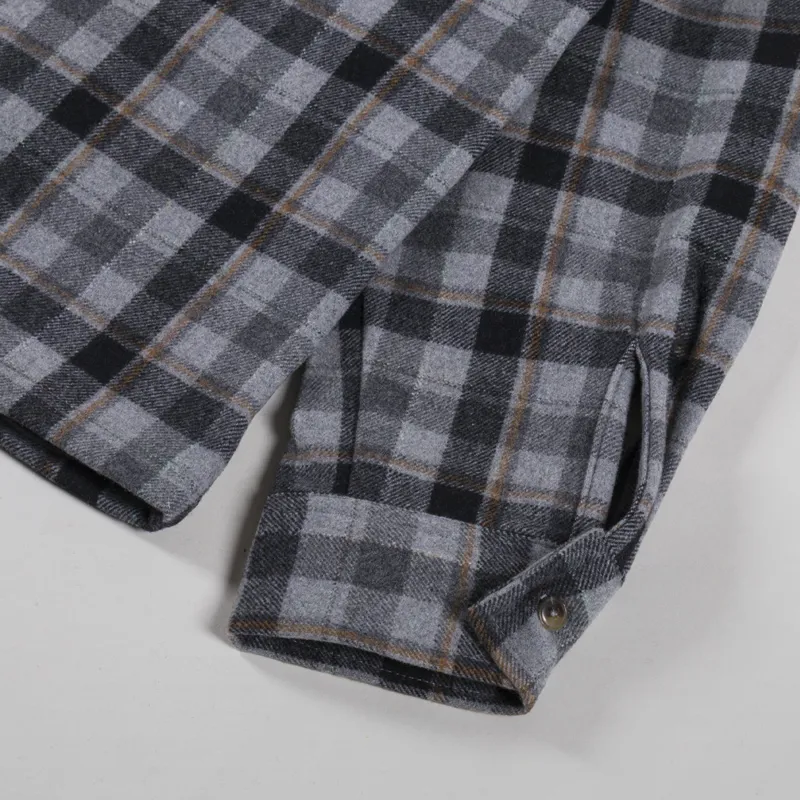 Stan Ray Zip Shirt Charcoal Plaid-9