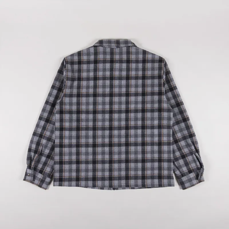 Stan Ray Zip Shirt Charcoal Plaid-2