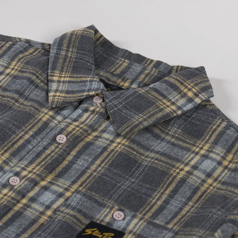 Stan Ray Flannel Shirt Charcoal Plaid-4