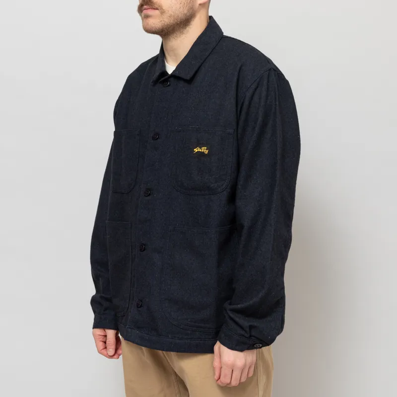 Stan Ray Coverall Jacket Navy Wool-2