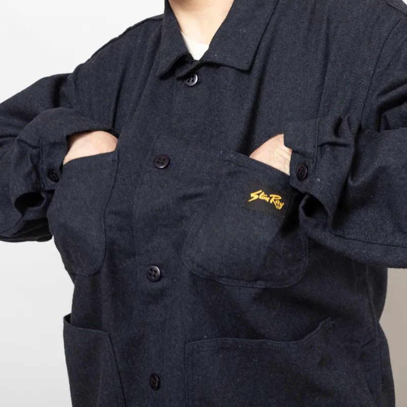 Stan Ray Coverall Jacket Navy Wool-7