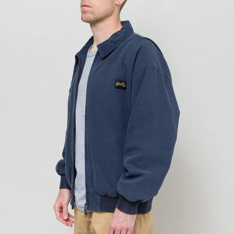 Stan Ray Roughneck Collared Bomber Jacket Washed Navy-1