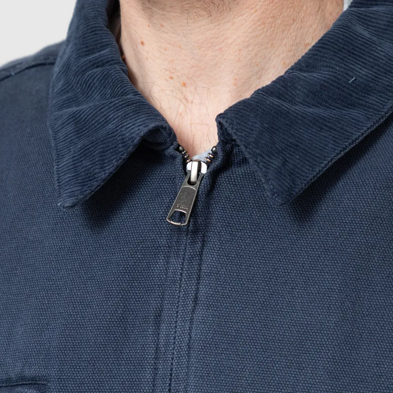 Stan Ray Roughneck Collared Bomber Jacket Washed Navy-6