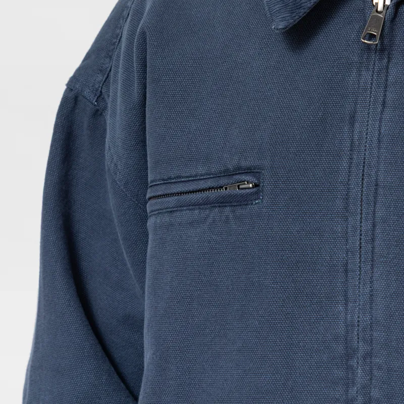 Stan Ray Roughneck Collared Bomber Jacket Washed Navy-7