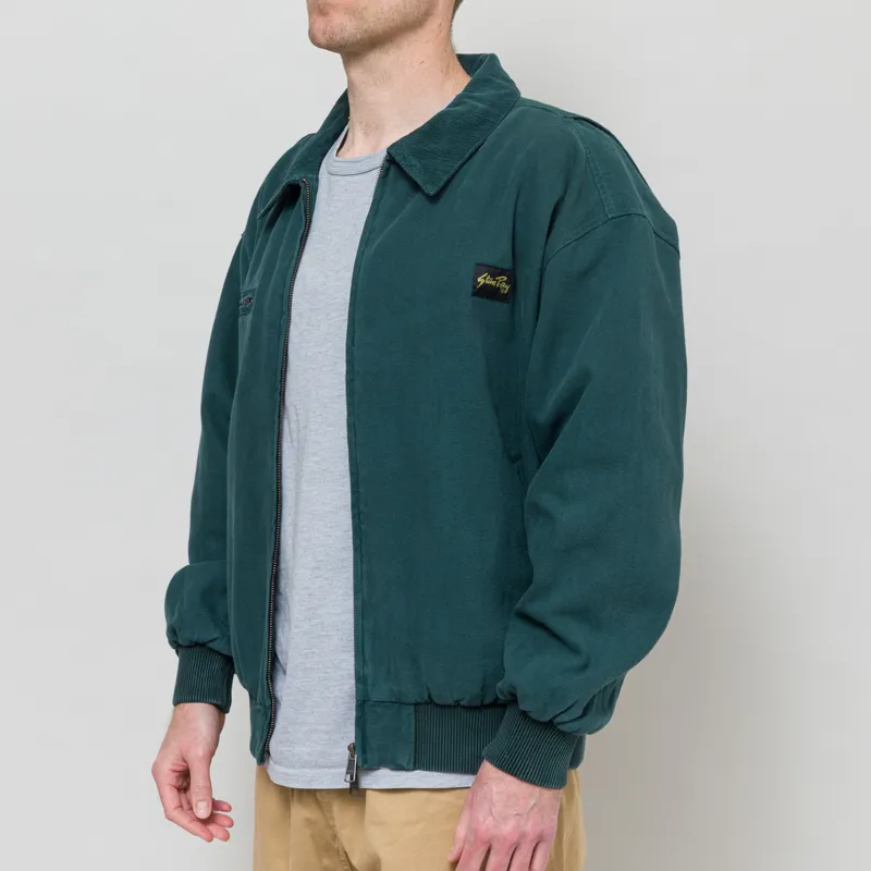 Stan Ray Roughneck Collared Bomber Jacket Washed Botanical Green-1