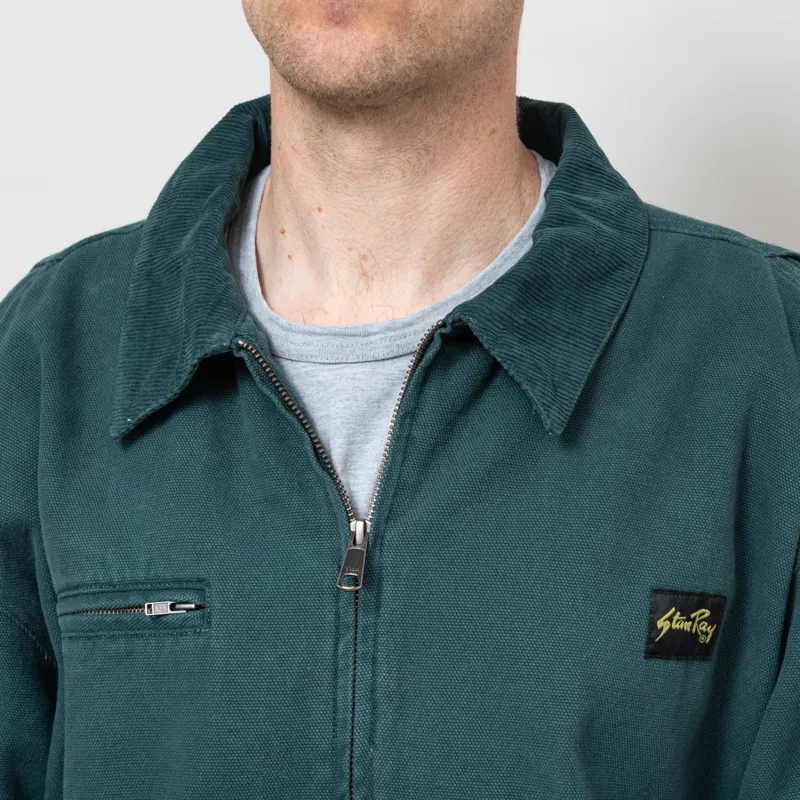 Stan Ray Roughneck Collared Bomber Jacket Washed Botanical Green-5