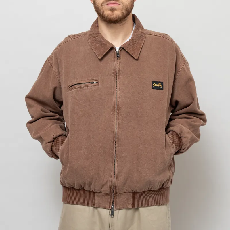 Stan Ray Roughneck Collared Bomber Jacket Washed Acorn-1