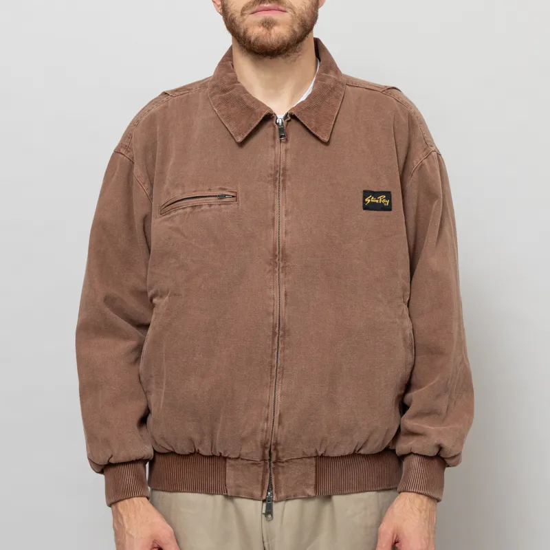 Stan Ray Roughneck Collared Bomber Jacket Washed Acorn