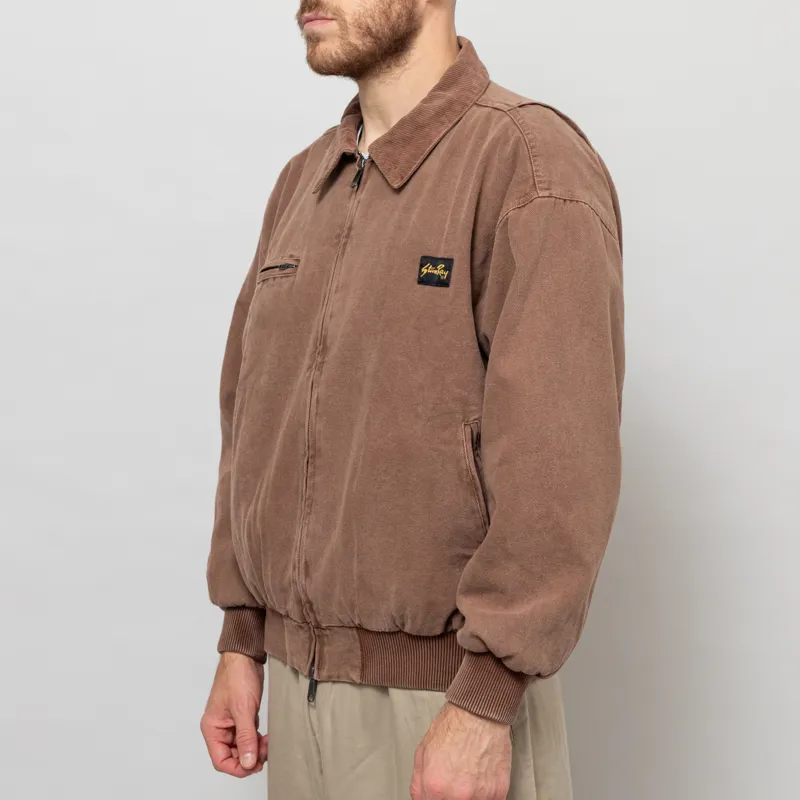 Stan Ray Roughneck Collared Bomber Jacket Washed Acorn-2