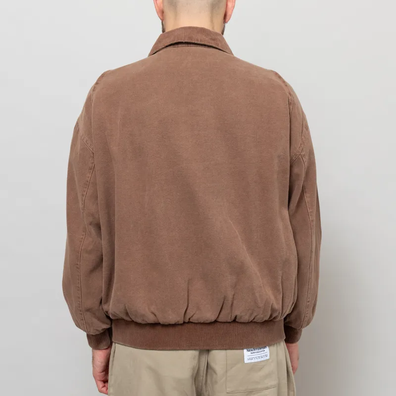 Stan Ray Roughneck Collared Bomber Jacket Washed Acorn-4