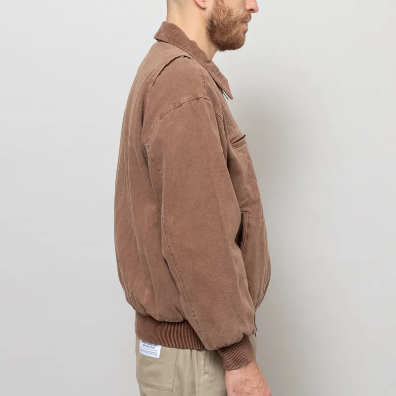 Stan Ray Roughneck Collared Bomber Jacket Washed Acorn-5