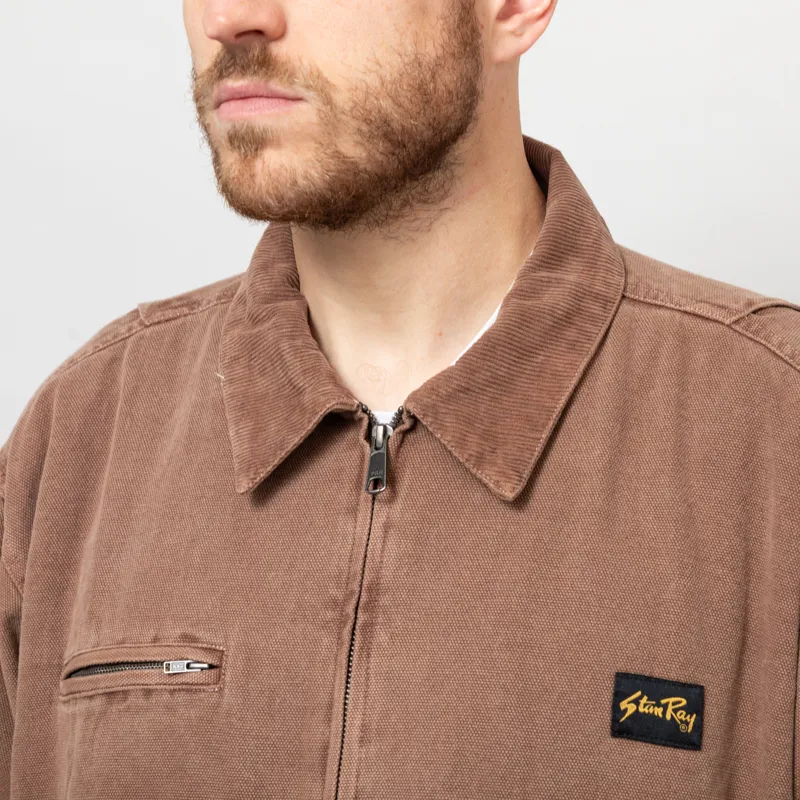 Stan Ray Roughneck Collared Bomber Jacket Washed Acorn-6